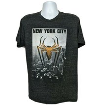 Spiderman Logo NYC Skyscrapers Marvel Graphic T-Shirt Size Large Short S... - $26.01 CAD