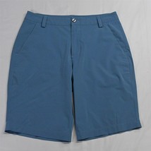 PUMA 32 x 11&quot; Blue Stripe Stretch Tech Golf Chino Shorts - £15.68 GBP