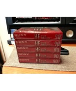 (5) Sony HF 90 Minute Blank Audio Cassette Tapes High Fidelity Bundle of... - £11.67 GBP