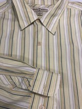 Tommy Bahama Men Shirt Long Sleeve Button Up Down Long Sleeve Striped Green XL - £7.87 GBP
