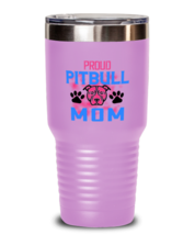 Dog Mom Tumbler Proud Pitbull Mom LtPurpe-T-30oz  - £24.81 GBP