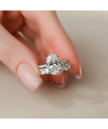 2CT Oval Cut Moissanite Delicate Ring 925 Silver Eternity Engagement Ring  - $500.29 CAD
