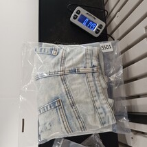 Jupe de Abby RN#156745 Women's Acid Wash Cotton Denim Stretch Skirt Size Large image 8