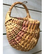  1993 Signed Handcrafted Wall Hanging Basket ~ 9&quot; H x 5 1/2&quot; W x 5&quot; Deep... - £14.53 GBP