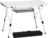 Folding Outdoor Picnic Table With Adjustable Height For Beach, Picnic, Bbq, - $74.97