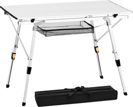 Folding Outdoor Picnic Table With Adjustable Height For Beach, Picnic, Bbq, - £58.71 GBP
