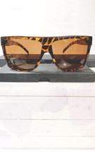 Women Oversize Square Trendy Sunglasses UV400 Brown Tiger or Black Frame... - £18.78 GBP