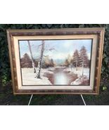 EUGENE KINGMAN Original HUGE 46"x34" LANDSCAPE MID CENTURY MODERN OIL ON... - $1,386.00