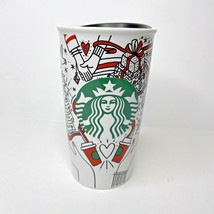 Starbucks 2017 Christmas Holiday Travel Tumbler 12oz Mug Coffee Cup Red Dot - £13.59 GBP