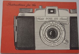 Vintage Instructions For The Kodak Pony 135 Camera Booklet 1950s - $4.99