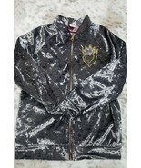 Disney Descendants 2 Silver Gray Velour Girls Zip Up Jacket Size Large Y... - $413.77 MXN