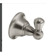 Moen Sage Wall Mounted Single Robe Hook Metal in Gray DN6803BN - $19.68