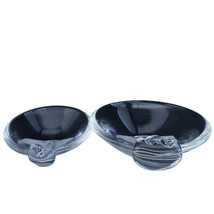 Steuben American Art Glass Heavy MCM Ashtrays - £125.24 GBP