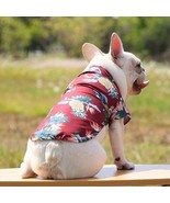 Small Pet Dog Cat - Hawaiian Style Printed T Shirts Clothes - Red Leaf P... - £7.85 GBP