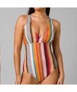 prAna Atalia Size Small (S) Racerback One Piece Swimsuit Baja Stripe Swi... - $69.92 CAD
