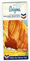 Chevron Oil Map of Arizona 1965 Gousha Standard Oil of California - $11.88