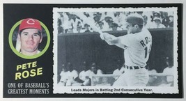 1971 Topps Pete Rose Reprint - Baseball's Greatest Moments - Mint - $1.98
