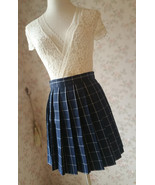 NAVY Blue PLAID Skirt Outfit Women Girl Pleated Short Plaid Skirt US0-US16 - $39.57 CAD