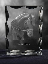 Friesian, Frisian  , Cubic crystal with horse, souvenir, decoration - £64.99 GBP