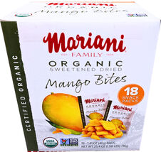 Mariani Organic Sweetened Dried Mango Bites 18 Count x 1.41 Oz EXP 11/2026 - $22.96