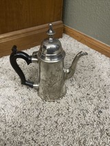 Saudi Arabia Stamped  Silver Tone Tea Pot Made In India Tall - $21.15