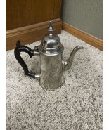 Saudi Arabia Stamped  Silver Tone Tea Pot Made In India Tall - £16.74 GBP