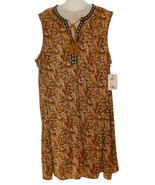 DR2 by Daniel Rainn Mustard Paisley Print Sleeveless Boho Dress Size 3X NWT - €25,15 EUR