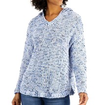 XS- Studio by JPR Blue V-Neck Hoodie Chinelle Sweater Stretchy SOFT Cham... - £11.47 GBP