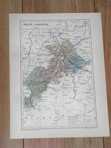 1887 Antique Original Map Of Department Of HAUTE-GARONNE Toulouse / France - £19.09 GBP