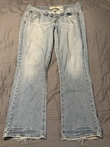 Levi’s 518 Boot Cut Jeans Light Wash Distressed Raw Hem Women’s 17M Jr 3... - $441.05 MXN