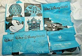 Lot of 5 Walt Disney World Cinderella Castle Large Reusable Shopping Tote Bags - $24.99