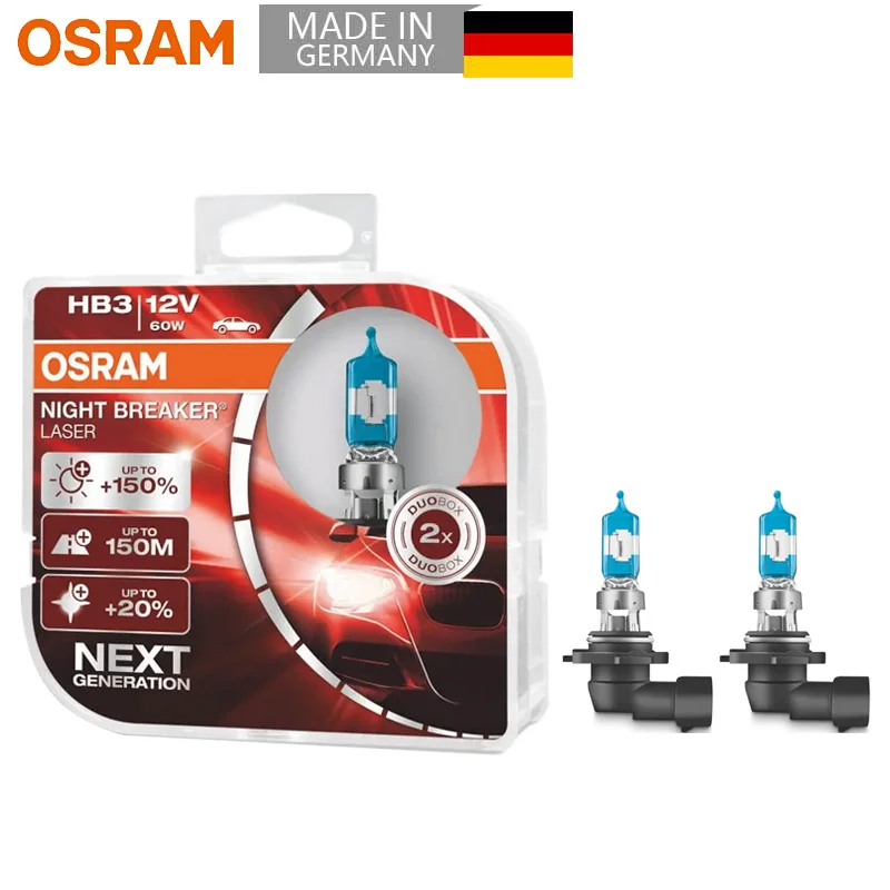 OSRAM 9006 HB4 12V 51W New Night Breaker Laser Next Generation Auto Lamps - £52.69 GBP