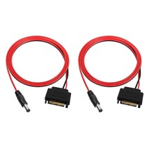 Sata Male To Dc5.5 * 2.5 Male Power Cable, 12V5A 15 Pin Sata To Dc5525 C... - £13.29 GBP
