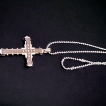 Men&#39;s or unisex vintage stainless steel cross necklace - £22.86 GBP