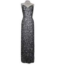 Silver Sequined Maxi Bodycon Dress Size 2 - £59.53 GBP