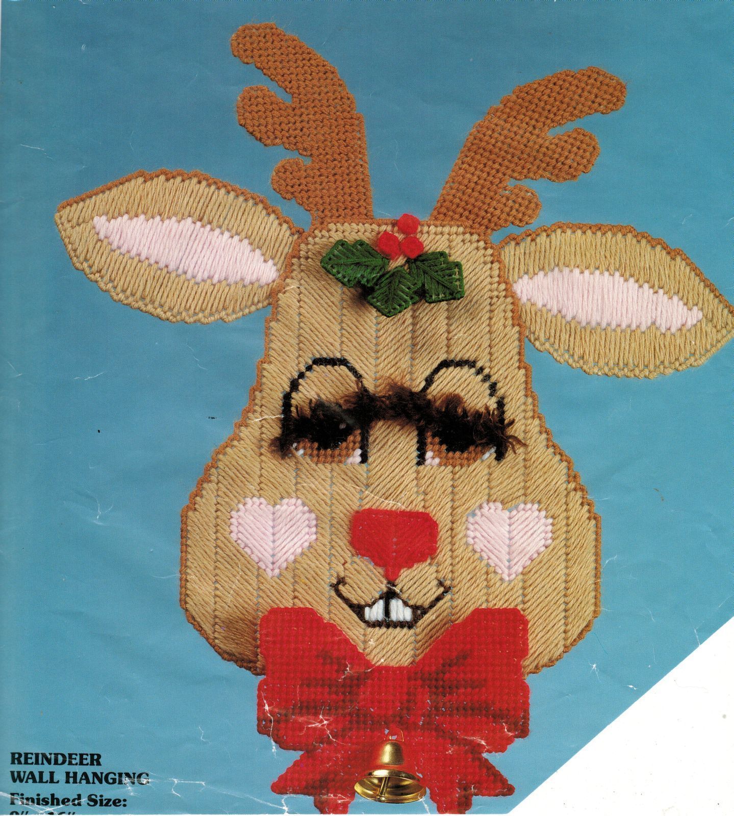 Plastic Canvas Distlefink Christmas Reindeer Wall Hanging Kit 9" x 16" - £11.05 GBP