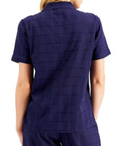 allbrand365 designer Womens Short-Sleeve Top Size Medium Color Blue - £23.74 GBP