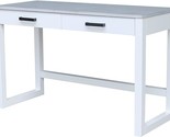 Ic I I Carson Wood Desk With Two Drawers, Chalk/White - $801.99