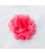 Peach Fabric Floral Brooch Pin - Handmade Holiday Jewelry - Gift for Her - $5.00