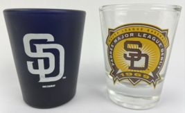 Lot of 2 x San Diego Padres Baseball Debut and Blue Out MLB 1oz Shot Gla... - $25.73