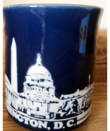 Vintage Silberne WASHINGTON D.C. Embossed Coffee Cup  Mug Speckled Insid... - $9.49