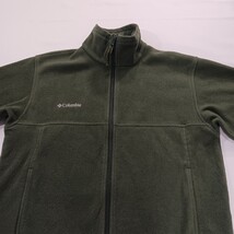 Columbia XM6981 Men's Medium Green Full Zip Fleece Jacket Stand-Up Collar Pocket image 14