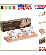 10-Inch Domino Racks in Solid Beechwood - Organize Domino Games Effortle... - $701.41 MXN