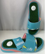 Reef Mulligan Slides Mens 9 Sandals Tropics Blue Golf Slip On Shoes Open... - $42.56