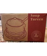 Longaberger Woven Traditions Heritage Blue Soup Tureen Large Bowl Spoon ... - $2,827.36 MXN