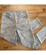 American Eagle  Womens 8 Denim Green Camouflage Skinny Jegging Camo Pant... - $18.48