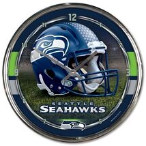 Seattle Seahawks Chrome Clock - NFL - $578.70 MXN
