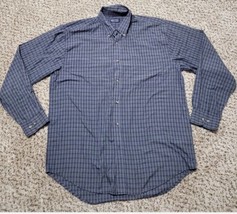 Puritian Grey Plaid Button Down Wrinkle Reistant Long Sleeve Shirt Men&#39;s LT - $9.99