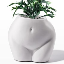 Lower Body Small Ceramic Flower Vase With Drainage Hole, Cute Sculpture ... - $32.99