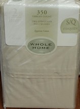 Whole Home Standard Pillowcases - 100% Egyptian Cotton - Khaki Beige - BRAND NEW - £23.73 GBP